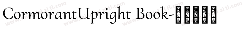 CormorantUpright Book字体转换